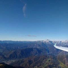 Flugwegposition um 07:19:21: Aufgenommen in der Nähe von Gemeinde Feistritz im Rosental, Feistritz im Rosental, Österreich in 2135 Meter